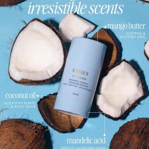 Truly Beauty Coco Cloud Desodorante | Apunta al olor corporal, pelos encarnados y decoloración | Desodorante suave sin aluminio | Fabricado con aceite de coco y ácido mandélico | Aroma de coco y