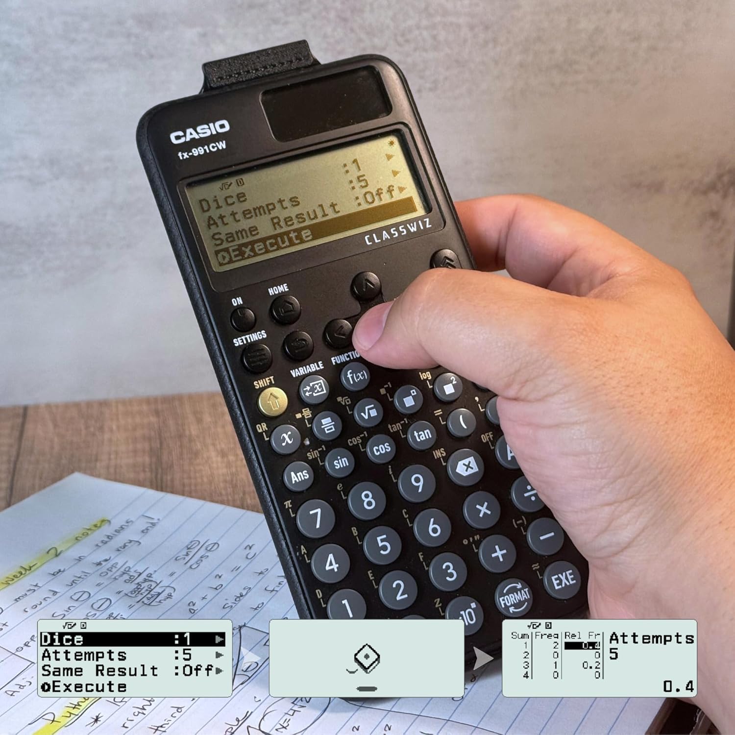 Casio fx-991CW– Advanced Scientific Calculator with High-Res 4-Tone Display | Natural Textbook Display | 540+ Functions, Numeric Calculus, Matrix Solver | Ideal for Engineering, Science & Exams