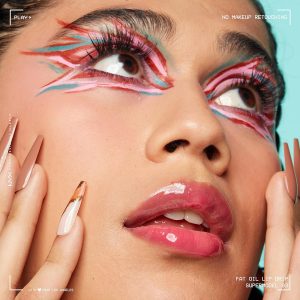 NYX PROFESSIONAL MAKEUP Goteo de labios de aceite graso, brillo de aceite hidratante para labios, fórmula teñida vegana, hidratación de hasta 12 horas - Supermodelo (magenta brillante)