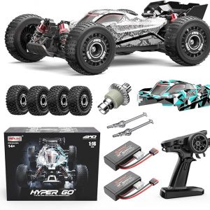HYPER GO H16PL 1/16 RTR Fast Brushless RC Buggy for Adults, Max 38 mph RC Truck, 4WD High Speed Racing Car with 2S 2000 mAh Battery for RC Basher