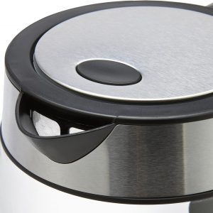 Amazon Basics Electric Kettle with Glass Carafe for Tea and Coffee, BPA-Free, Fast Boiling, Auto Shut-Off, 1.7 Liter, 1500W, Black and Silver