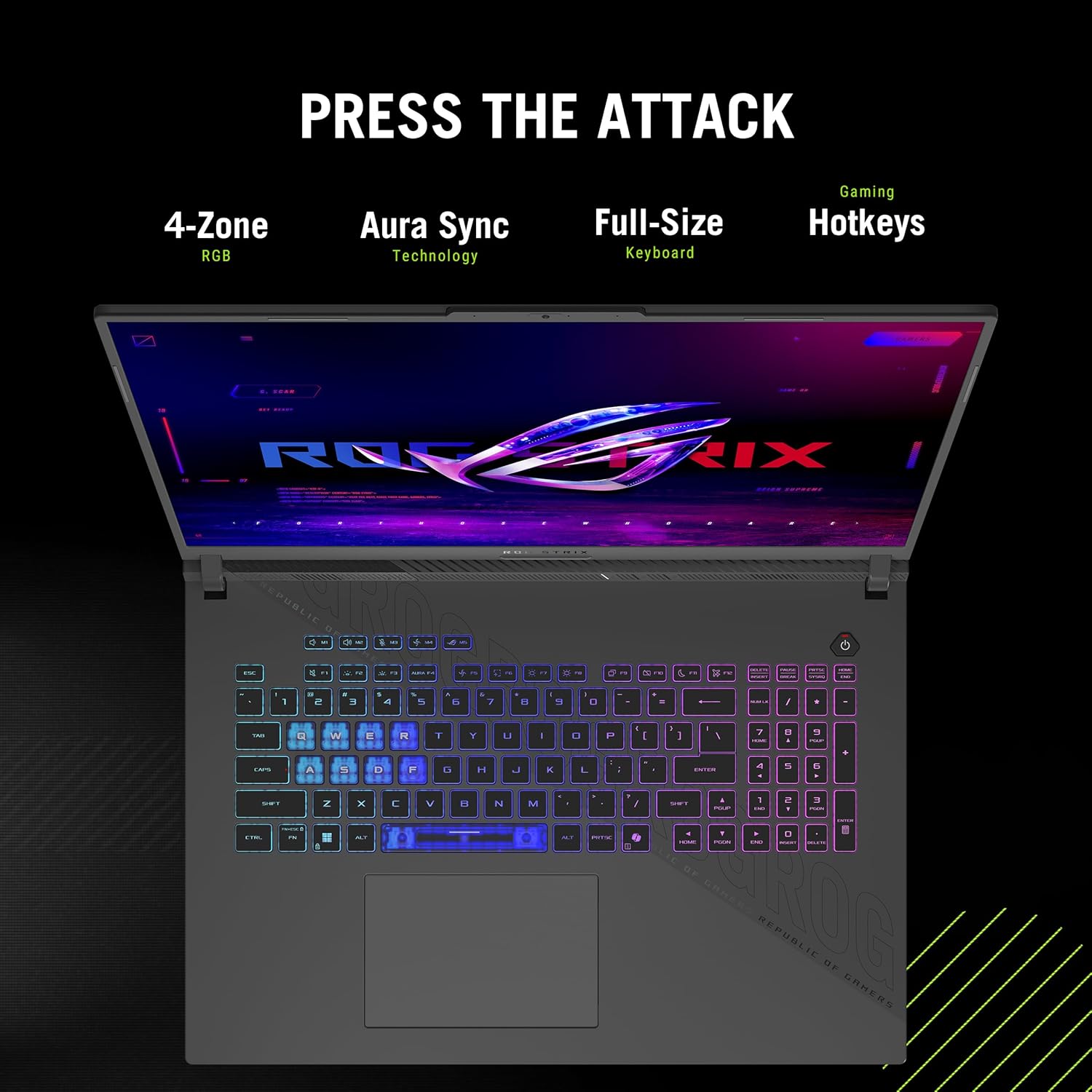 ASUS ROG Strix G18 (2025) Gaming Laptop, 18” ROG FHD+ 16:10 144Hz, NVIDIA® GeForce RTX™ 5050, AMD Ryzen™ 9 8940HX Mobile Processor, 16GB DDR5-5200Mhz, 1TB SSD, Wi-Fi 6E, Wind 11 Home