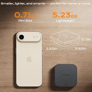 KU XIU Qi2.2 25W Magnetic Wireless Charger, Foldable 3 in 1 Travel Charging Station for iPhone 17/16/15/14/13/12, 5W for Apple Watch & AirPods, Aluminum Alloy Design, 45W GaN Adapter Included, Gray