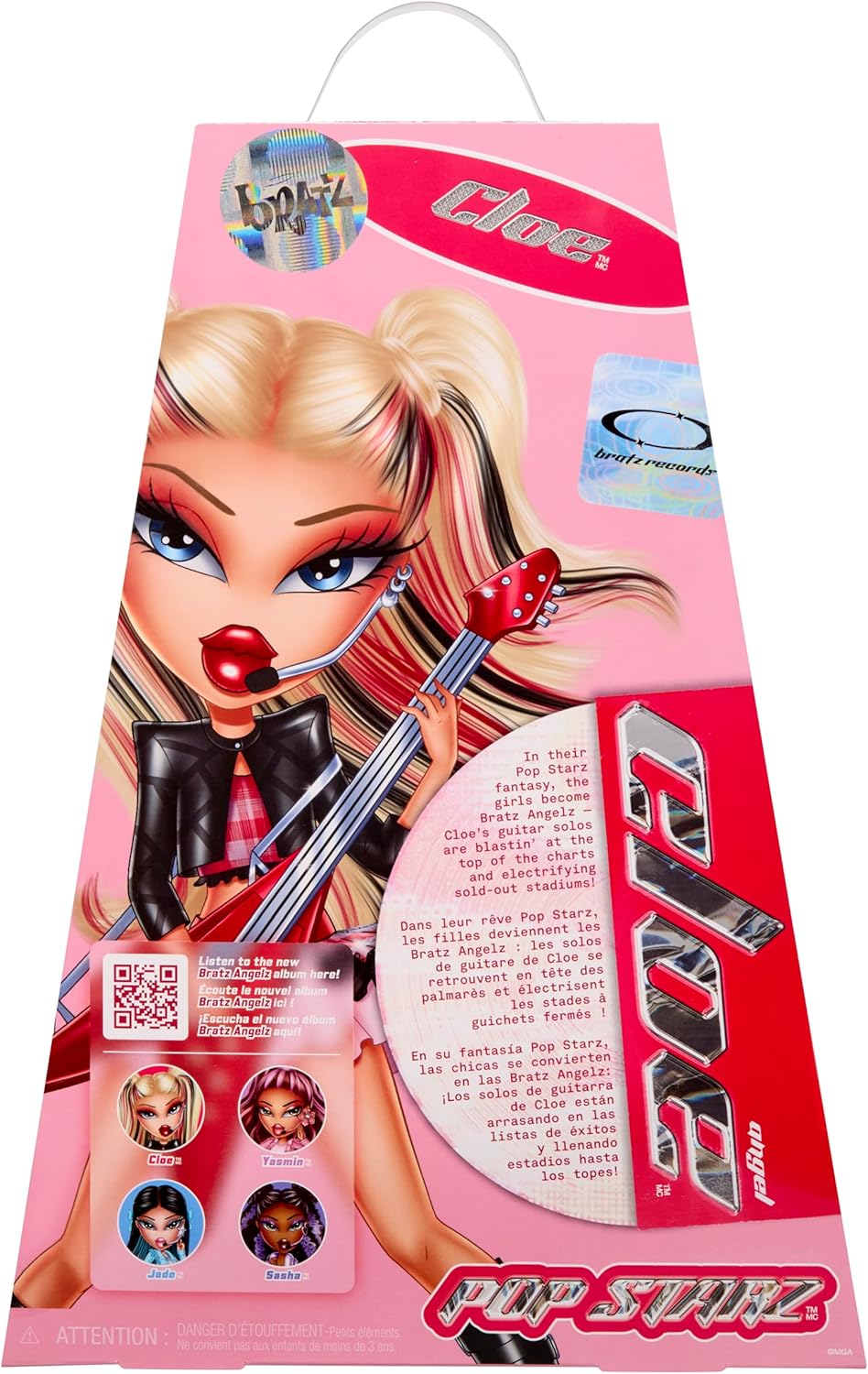 Bratz Pop Starz Cloe Fashion Doll with Accessories and Charm