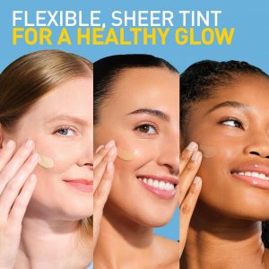 CeraVe Protector solar mineral hidratante SPF 30 con tinte transparente, protector solar mineral tintado con óxido de zinc y dióxido de titanio, se mezcla sin problemas para un brillo saludable