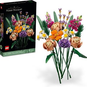 LEGO Botanicals Juego de Construcción Ramo de Flores - Flores Artificiales para Decoración del Hogar y Exhibición, Edades 18+ - Pequeñas Flores Falsas para Mesa, Escritorio, Oficina - Regalo para