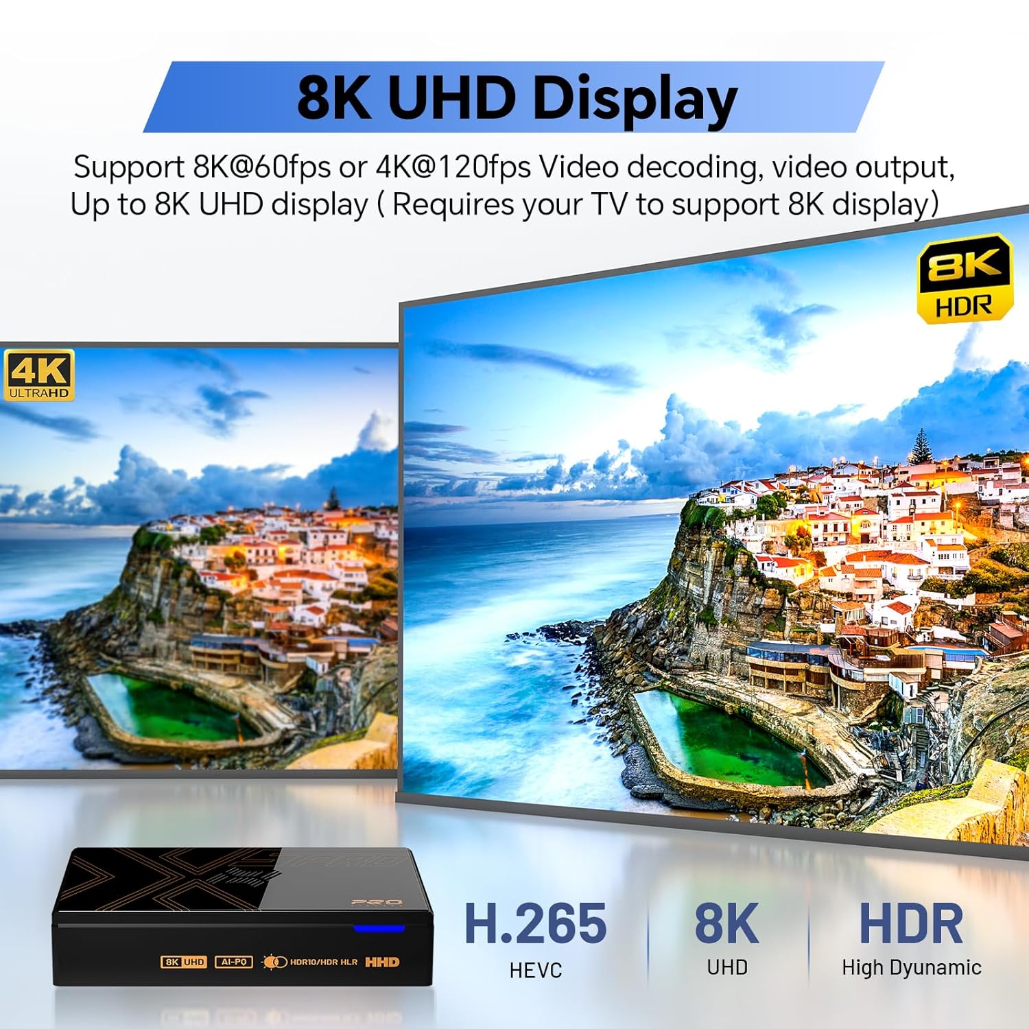 Kinhank Super Console X5 PRO Retro Gaming Console with 16,000+ Games,Android 12.0 OS, Emulator Consoles,8K UHD Output, AV1, WiFi 6 BT 5.0, RK3588S Chipset, Wireless Controller Included
