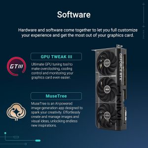 ASUS La tarjeta gráfica Prime GeForce RTX™ 5070 de 12 GB GDDR7 lista para SFF (PCIe® 5.0, 12 GB GDDR7, HDMI®/DP 2.1, 2.5 ranuras, ventiladores de tecnología axial, BIOS dual)