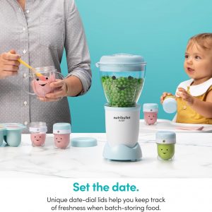 NutriBullet NBY-50100 Baby Complete Food-Making System, 32-Oz, White, Blue, Clear