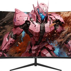 CRUA 32Inch Curved Gaming Monitor, FHD(1920 * 1080P) VA Screen 165Hz/200Hz, 1800R VA Screen, 120% sRGB, Computer Monitor That Support AMD Freesync, HDMI, DP, Wall Mountable Installs-Black