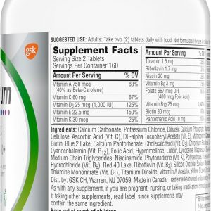 Centrum Minis Silver Multivitamin for Adults 50 Plus, Multimineral Supplement, Vitamin D3, B-Vitamins, Gluten Free, Non-GMO Ingredients, Supports Memory and Cognition in Older Adults - 320 Ct