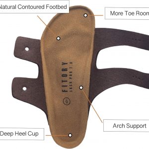 Fitory Sandalias para hombre, dan soporte al arco del pie, llevan correas con hebillas ajustables, plantilla de corcho, tallas 7 a 14.5