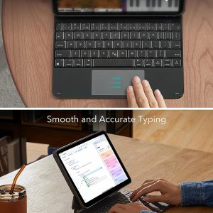 ESR iPad Air 11 Inch Case with Keyboard (M3/M2, 2025/2024) & iPad Pro 11/Air 5th/4th Gen Keyboard, Easy-Set Magnetic Stand, Portrait/Raised Modes, with Removable Protective Case, Black