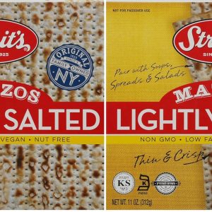 Streits - Matzo ligeramente salado, 11 onzas (paquete de 2)