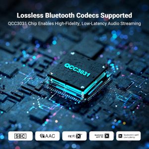 Fosi Audio GR40 Preamplificador de tubo con DAC, amplificador de auriculares estéreo de 0.138 in audio para el hogar para altavoces activos/auriculares, preamplificador convertidor de audio digital a