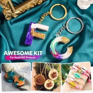 LEOBRO Hand Drill, 222 PCS Pin Vise Hand Drill with Drill Bits(0.8 mm-3 mm), Needle Nose Pliers, Keychain Making Kit, Jewelry Making Supplies, Hand Drill Tools for Jewelry Keychains Making