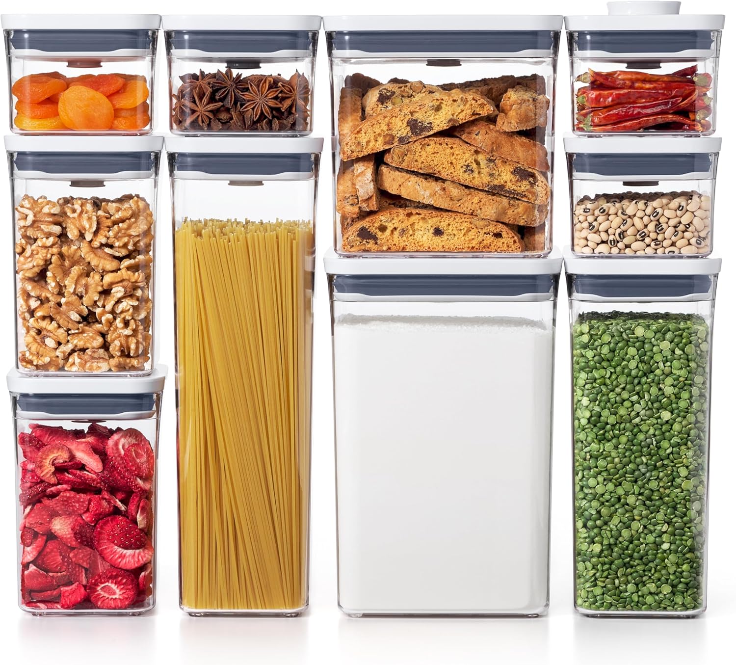 OXO Good Grips 10-Piece POP Container Set for Kitchen Storage, Pantry Organization