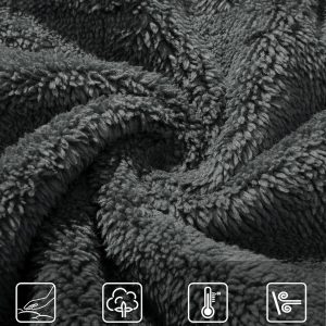 ZITY Boys Zip Up Hoodie Fleece Jacket Kids Sherpa Lined Sweatshirts Outerwear Unisex Warm Winter Coat 6-15 Years Old