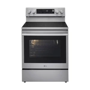 Estufa eléctrica LG de 30" de ancho con acabado en acero, Instaview.