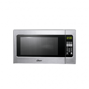 Horno microondas digital de 2.2' cúbicos de capacidad, acero, alta potencia.