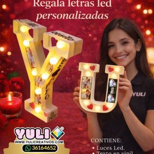 Letras LED Pesonalizadas con fotos y frases