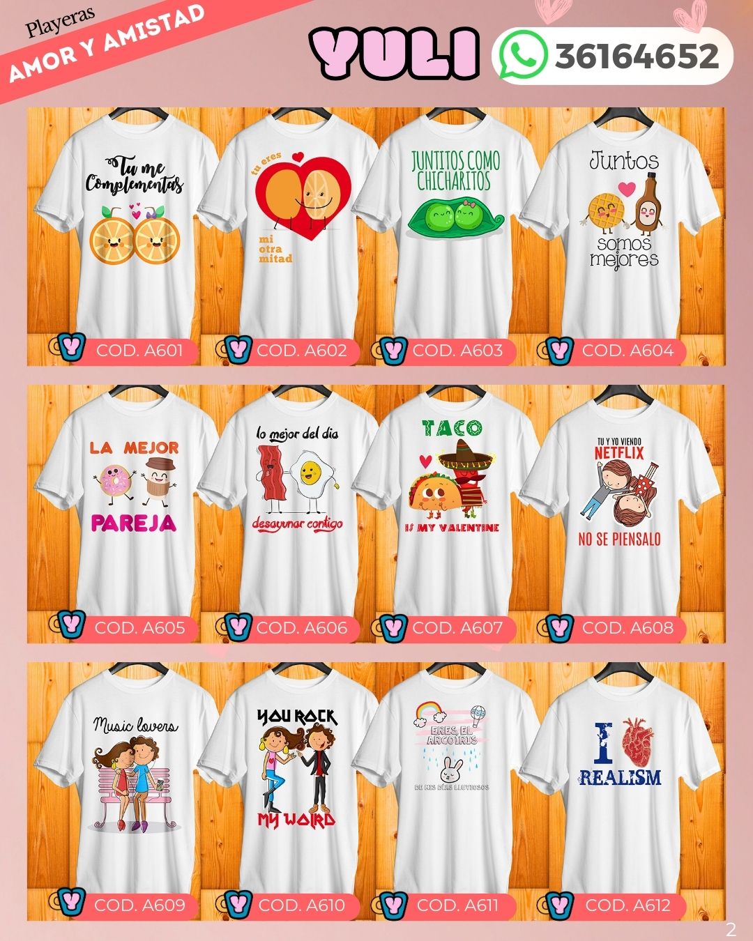 Playera duo para novios