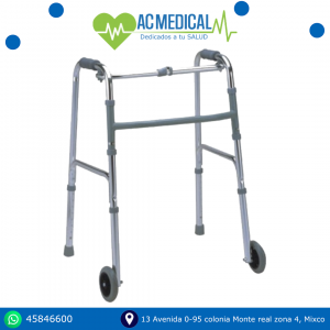 Andador con ruedas plegable