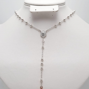 Rosario y Denario Plata 925