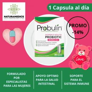🌸 Probulin Women’s Health Probiotic + Prebiotic (30 cápsulas veganas · 20 mil millones UFC)