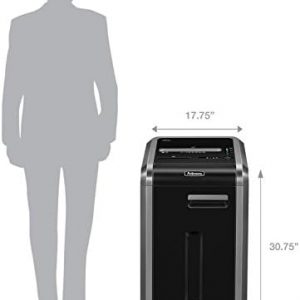 Fellowes Powershred 225Ci - Trituradora de papel de corte transversal de 22 hojas, 100% a prueba de atascos, grado comercial para oficina, color negro 3825001