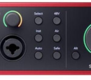 Focusrite Scarlett 18i16 Interfaz de Audio/MIDI USB-C (4ª Generación) con Cable XLR-XLR (Paquete de 2), Cable Midi Hosa Mid-310 Negro de 3.05 m (Paquete de 2)