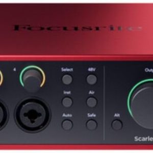 Focusrite Scarlett 18i16 Interfaz de Audio/MIDI USB-C (4ª Generación) con Cable XLR-XLR (Paquete de 2), Cable Midi Hosa Mid-310 Negro de 3.05 m (Paquete de 2)