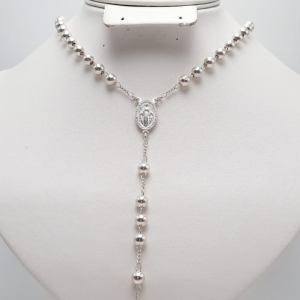 Rosario y Denario Plata 925