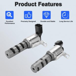 2PCS Engine Variable Valve Timing (VVT) Solenoid Intake Exhaust Compatible with Lexus ES300h GS200t Toyota Avalon Camry Corolla Highlander Scion iM tC Replacement for 15330-0T010 19185637