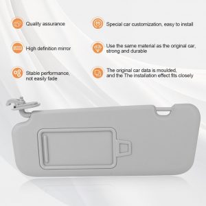 JDMON Sun Visor Pair Left Driver and Right Passenger Side Compatible with Hyundai Elantra 2016-2019 Replaces 85210-F0100TTX 85210F0100TTX 85220-F0100TTX 85220F0100TTX (Gray)