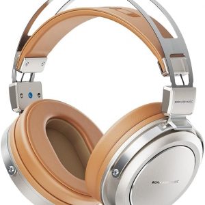 FiiO/JadeAudio JT1 Professional Studio Headphones for Recording Gaming Headset with Microphone, 50mm Diaphragms, Hi-Res Music Studio Headset (Gold)