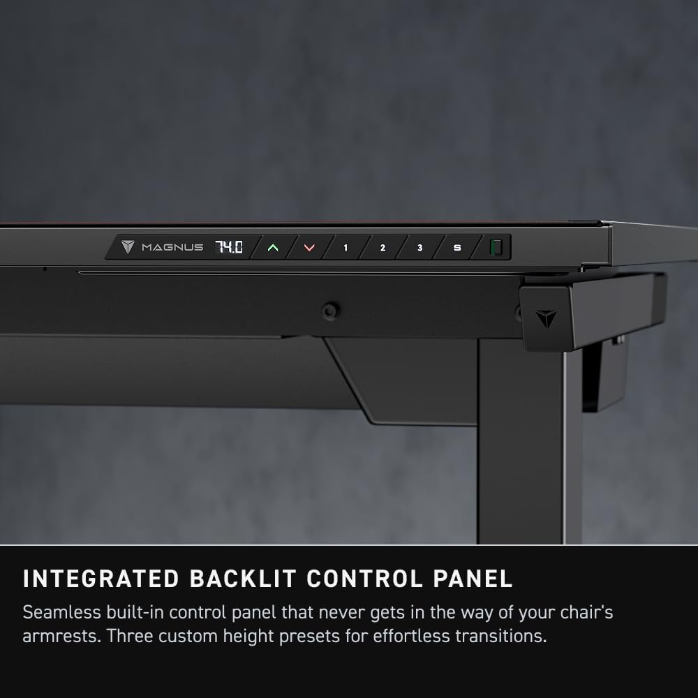 Secretlab Magnus Pro XL with Stealth MAGPAD Desk Mat | Ergonomic Electric Standing Desk with Magnetic Cable Management | Integrated Power Supply Column | Built-in Cable Management Tray