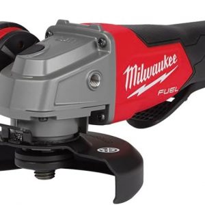 Milwaukee 2880-20 M18 FUEL Esmeriladora angular pequeña sin escobillas de iones de litio de 4-1/2 pulgadas / 5 pulgadas, inalámbrica con interruptor de paleta sin bloqueo (solo herramienta)