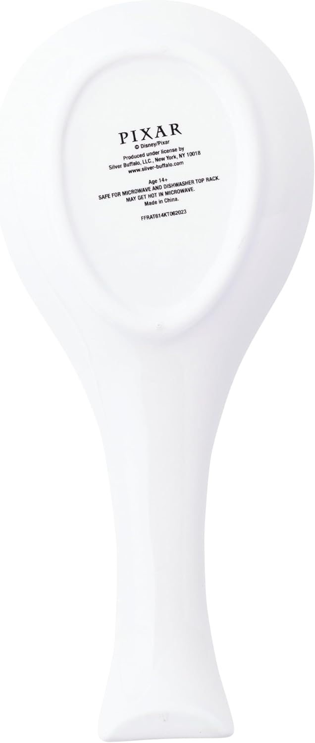 Silver Buffalo Pixar Ratatouille Ceramic Spoon Rest Featuring Gusteau’s and Remy