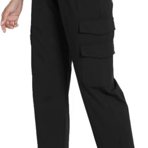 Pantalones cargo de secado rápido para mujer con bolsillos, ligeros, pantalones de senderismo y jogging para entrenamiento atlético, casual, al aire libre, para acampar