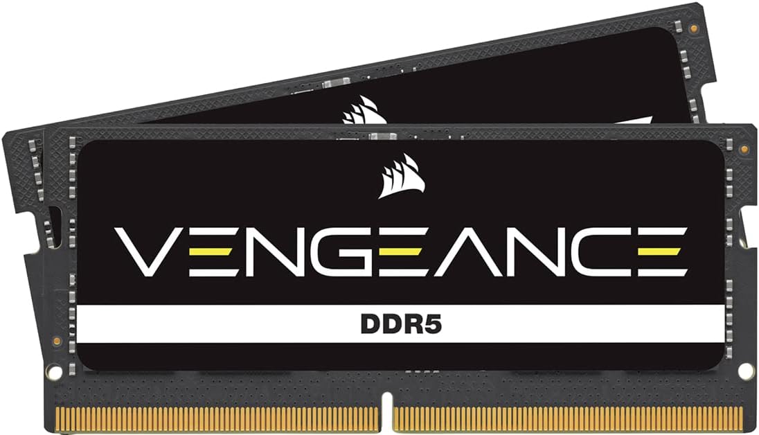 Corsair Vengeance DDR5 SODIMM 32GB (2x16GB) DDR5 5600MHz C48 (Compatible con casi cualquier sistema Intel y AMD, instalación fácil, tiempos de carga más rápidos, compatibilidad con XMP 3.0) Negro