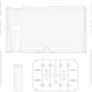 eXtremeRate DIY Replacement Shell Buttons for Nintendo Switch, Back Plate for Switch Console, Housing with Colorful Buttons for Joycon Handheld Controller - Glow in Dark - Green [No Electronics Parts]