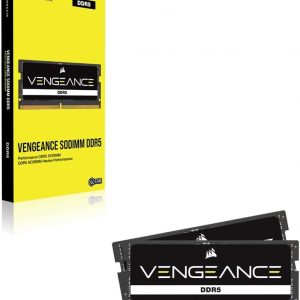 Corsair Vengeance DDR5 SODIMM 32GB (2x16GB) DDR5 5600MHz C48 (Compatible con casi cualquier sistema Intel y AMD, instalación fácil, tiempos de carga más rápidos, compatibilidad con XMP 3.0) Negro