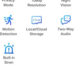 TP-Link Tapo 1080P Indoor Security Camera for Baby Monitor, Dog Camera w/Motion Detection, 2-Way Audio Siren, Night Vision, Cloud & SD Card Storage, Works w/Alexa & Google Home (Tapo C100)