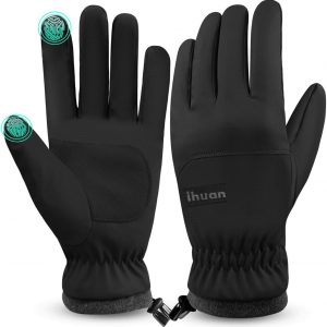 ihuan Guantes de invierno impermeables para hombre y mujer, guantes cálidos para nieve, ciclismo, clima frío, conducción, ciclismo, carrera