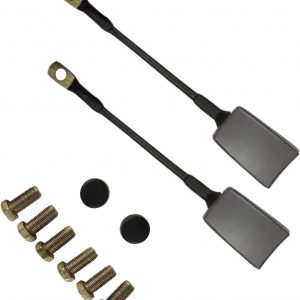 2PCS Universal 3Pt Adjustable Retractable Lap for Go Kart,Club Golf Cart,SUV,Cars Minivan,UTV (Gray)