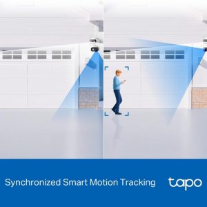 Tapo Cámara de seguridad de 2K 3MP con lente dual para interiores/exteriores con inclinación/rotación – Ángulo amplio de 125° + Telefoto de 6mm, detección gratuita de personas/vehículos, vista de 360°