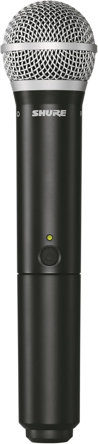 Shure BLX24/PG58 Wireless Microphone System - 14-Hour Battery Life, 300 ft Range, UHF | Includes PG58 Handheld Vocal Mic, Single Channel Receiver | H11 Band (BLX24/PG58-H11)