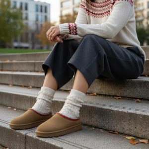 CUSHIONAIRE Pantuflas Keto para mujer, con cierre deslizante de ante - Cómodas y elegantes, con espuma viscoelástica y forro de piel sintética, disponibles en anchos amplios