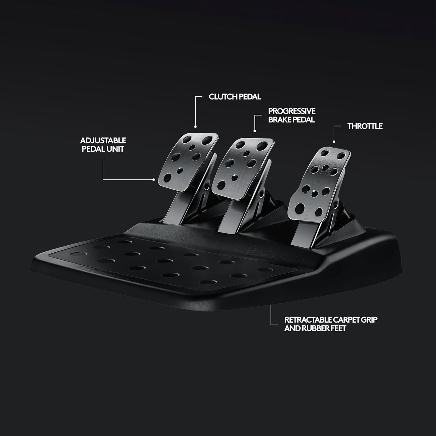 Logitech G920 Driving Force Racing Wheel and Floor Pedals, Real Force Feedback, Stainless Steel Paddle Shifters, Leather Steering Wheel Cover for Xbox Series X|S, Xbox One, PC, Mac - Black